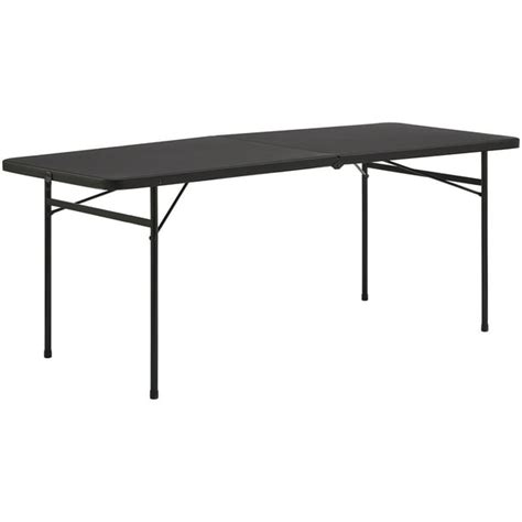 6 foot black folding table|6' folding table walmart.